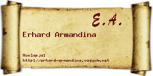 Erhard Armandina névjegykártya